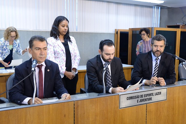 O requerimento é de autoria do presidente da comissão, Ulysses Gomes (centro)