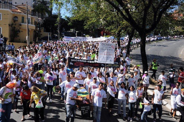 A 1ª Marcha contra o Crack e Outras Drogas aconteceu no ano passado e contou com a participação de 15 mil pessoas