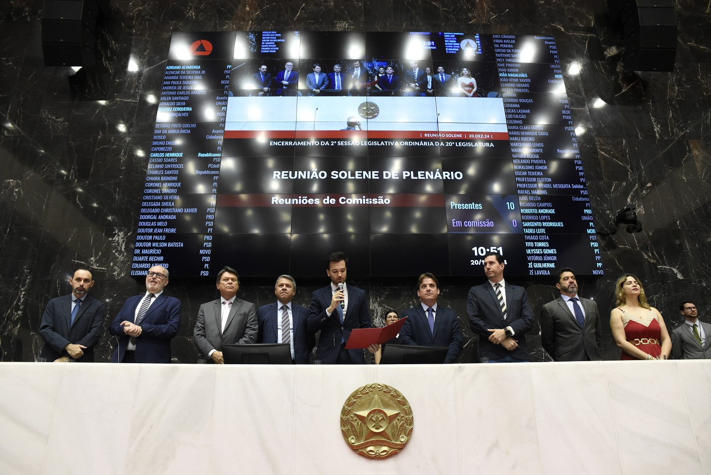 Reunião Solene - encerramento da 2ª Sessão Legislativa Ordinária da 20ª Legislatura