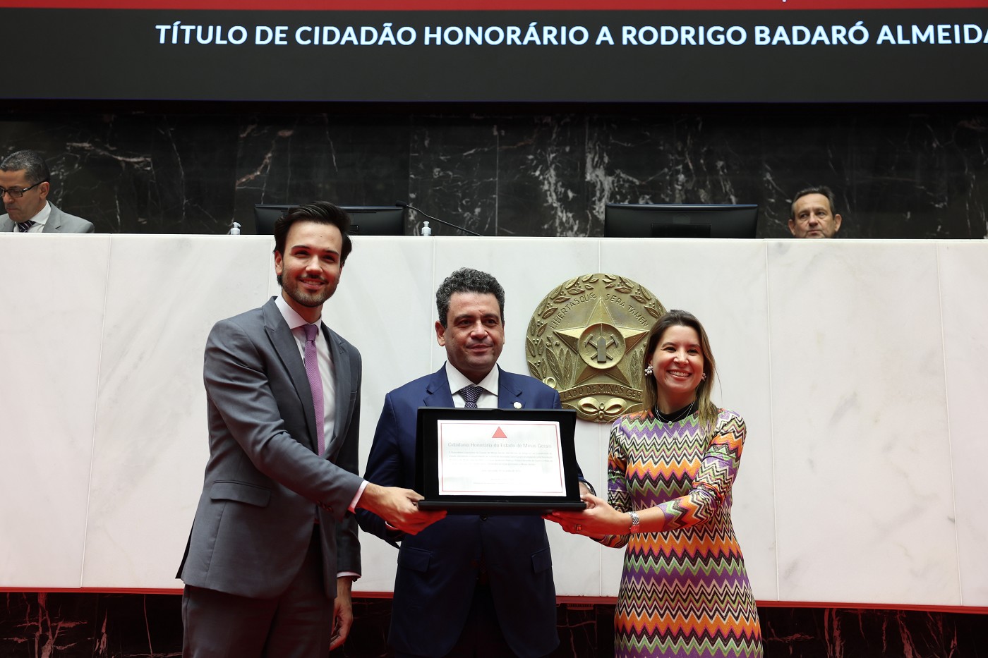 Reunião Especial - entrega do título de Cidadão Honorário a Rodrigo Badaró Almeida de Castro