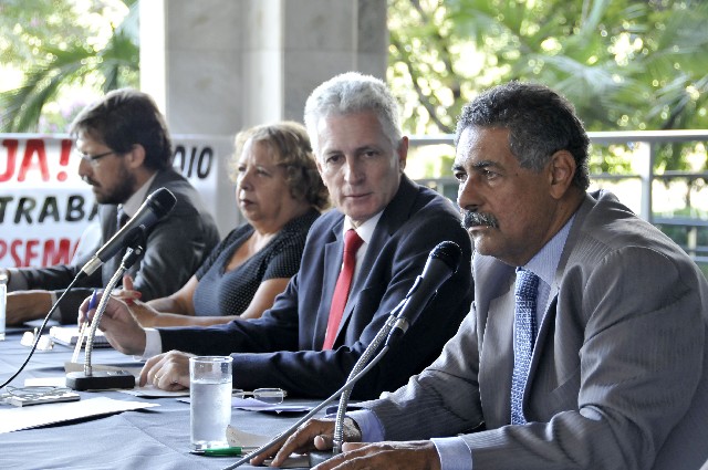 Edvalth Pereira (à direita) revelou ter ficado espantado com a situação do Ipsemg, ao assumir a vice-presidência