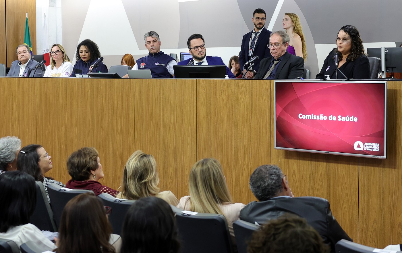 Comissão de Saúde - entrega de votos de congratulações com profissionais de enfermagem