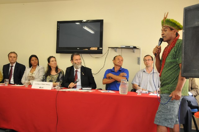 O cacique Baiara Pataxó falou da importância do apoio da Comissão de Direitos Humanos