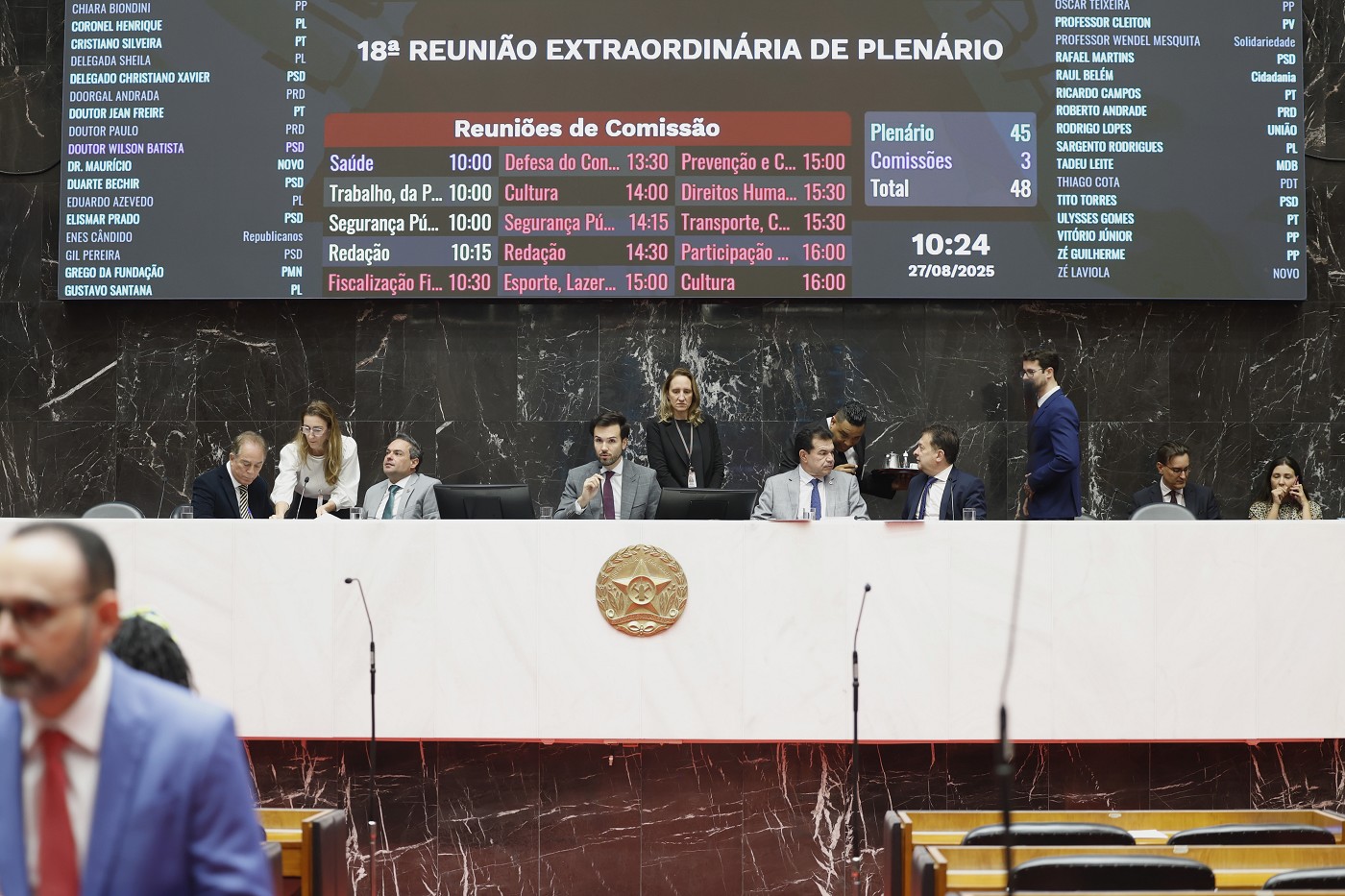 Reunião Extraordinária - manhã - análise de proposições