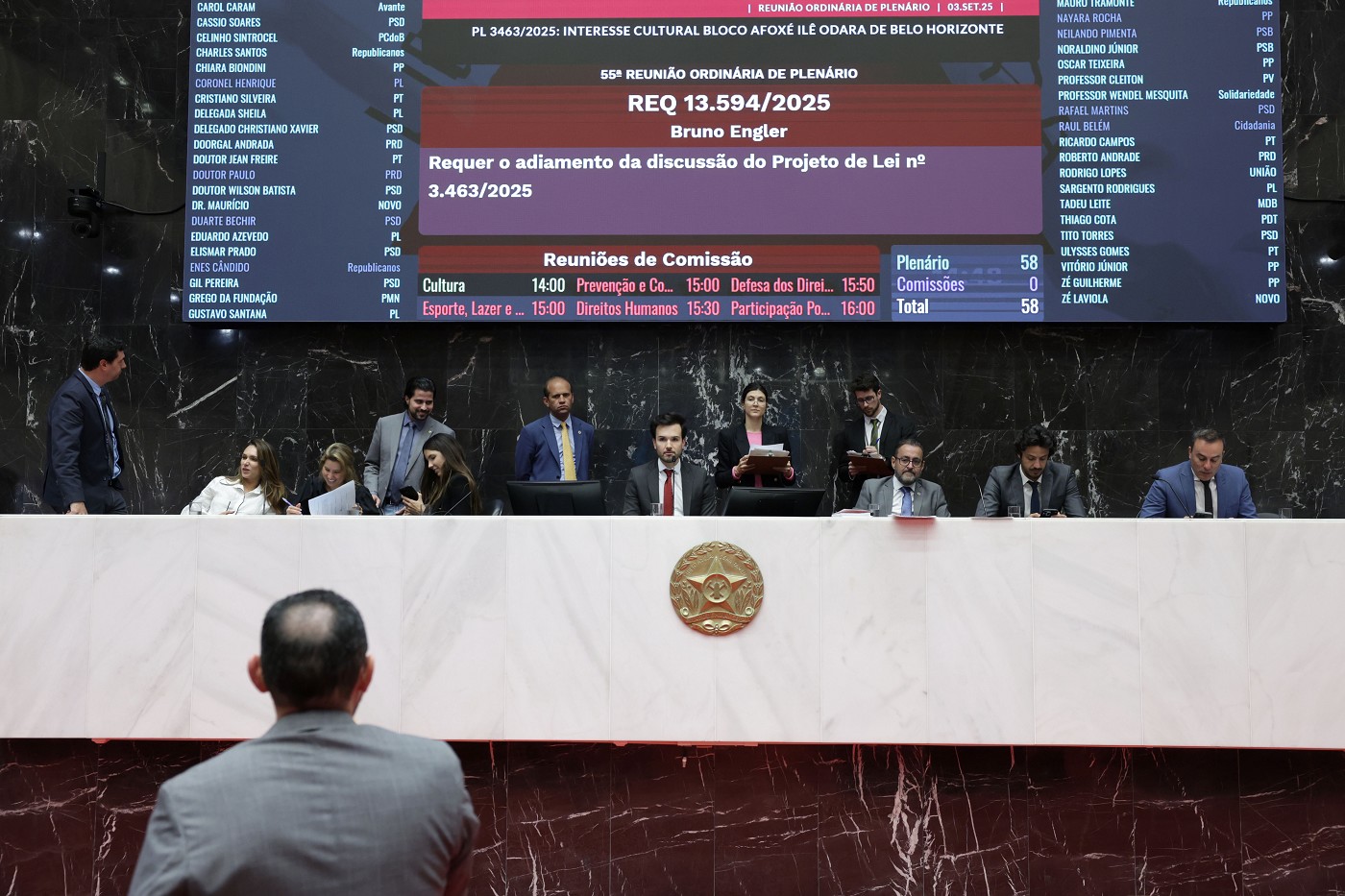 Reunião Ordinária - tarde - análise de proposições