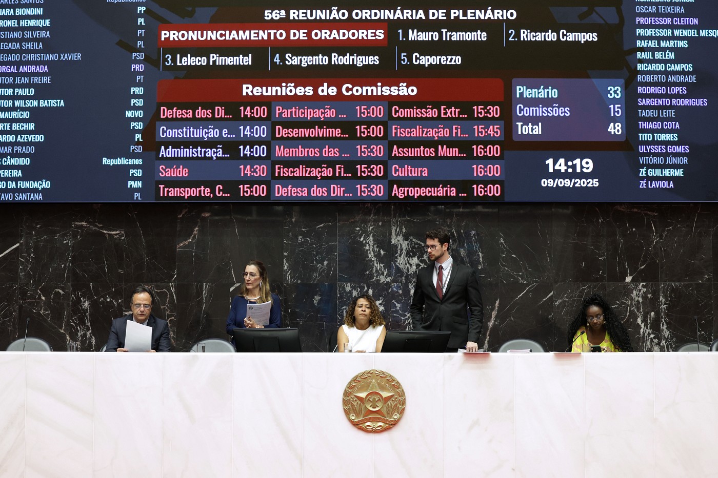 Reunião Ordinária - tarde - análise de proposições