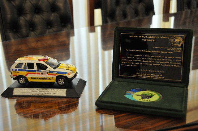 Diretoria de Meio Ambiente e Trânsito da Polícia Militar - homenagem ao presidente da ALMG