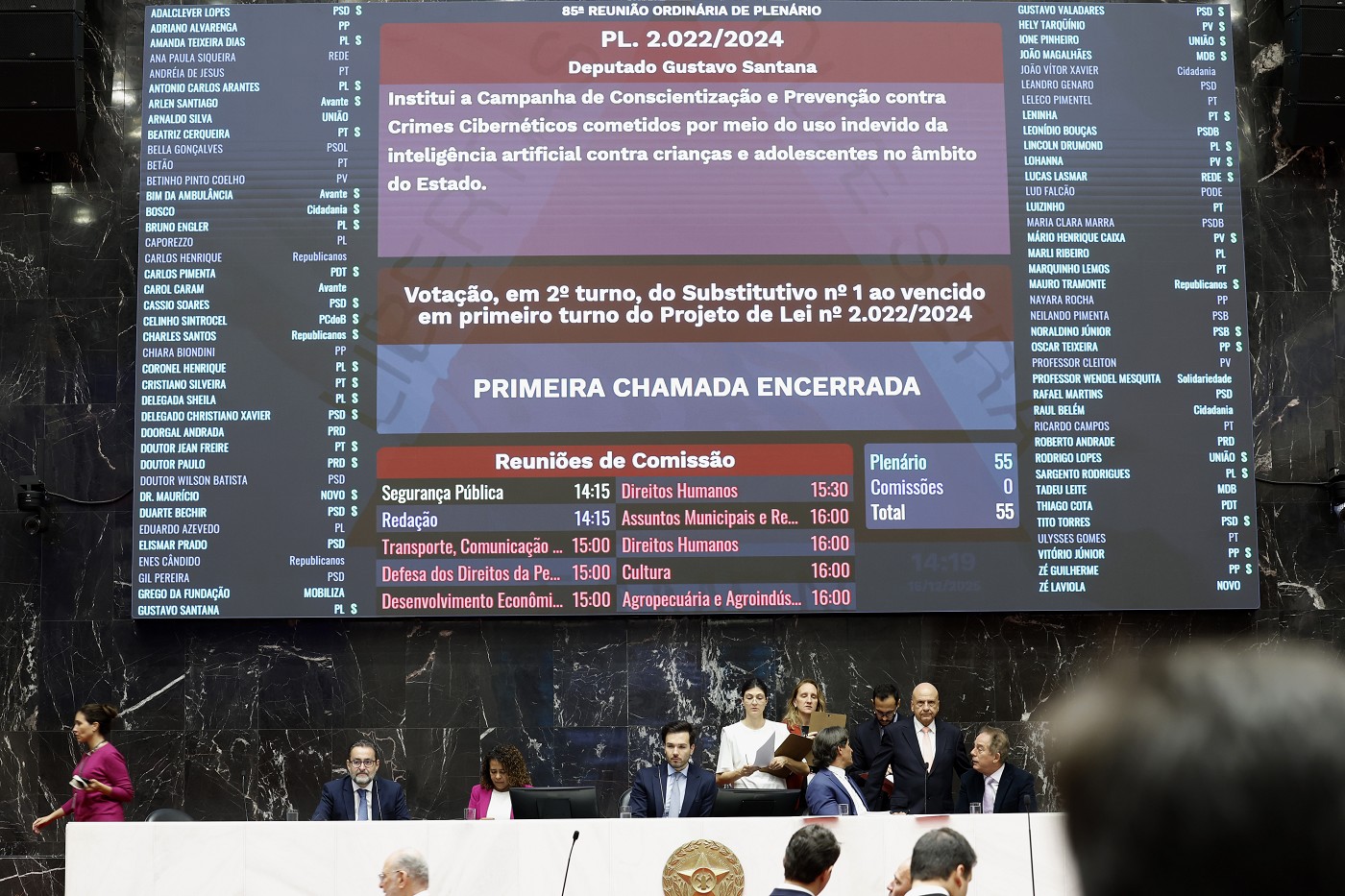 Reunião Ordinária - tarde - análise de proposições