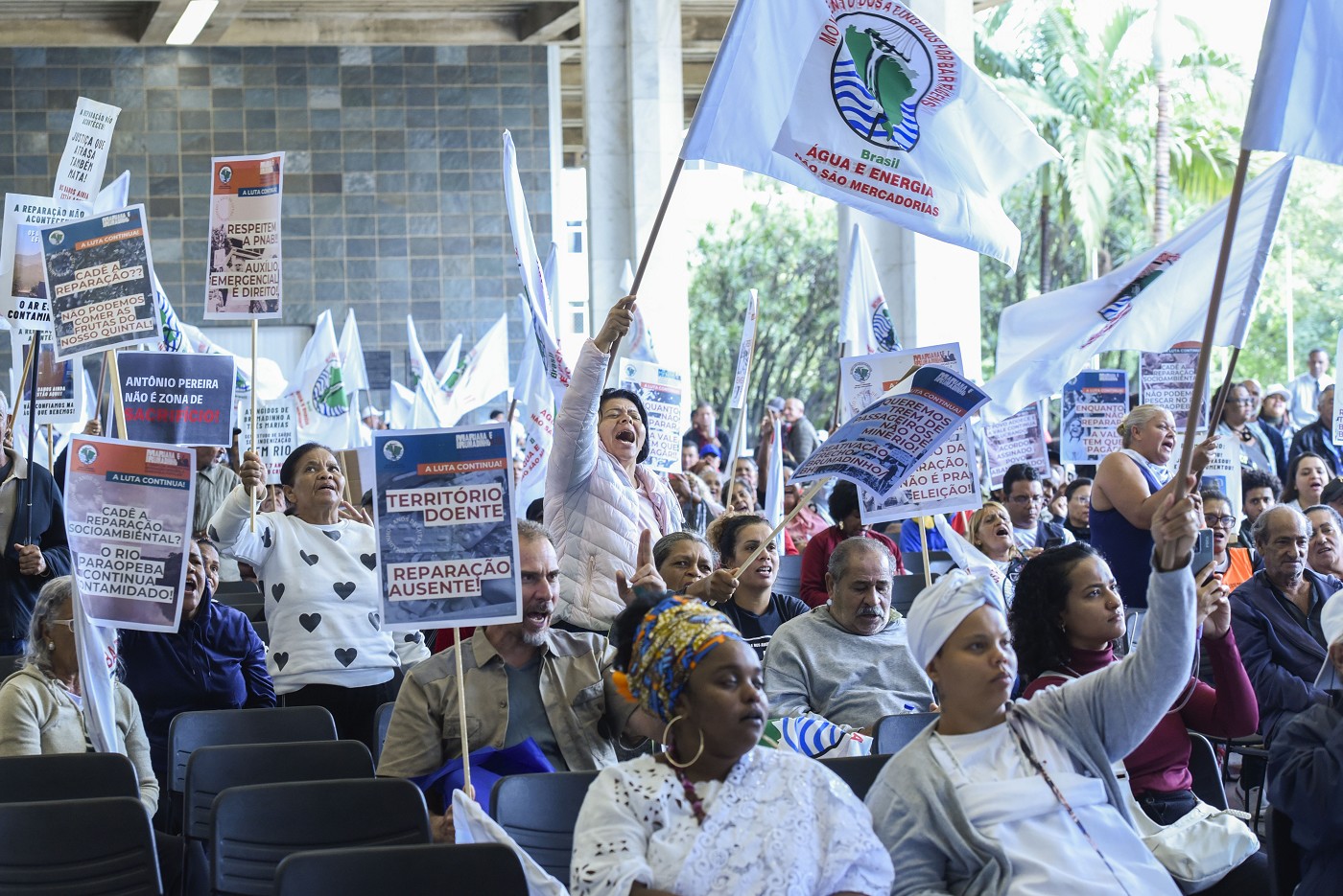 Manifestação do Movimento dos Atingidos por Barragens (MAB) pelas vítimas de Brumadinho