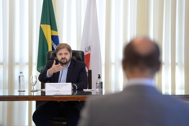 Coletiva de imprensa do presidente da Assembleia sobre a Reforma da Previdência Estadual