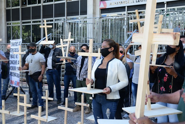 Professores da rede estadual em manifestação por salários e condições de trabalho - Arquivo ALMG