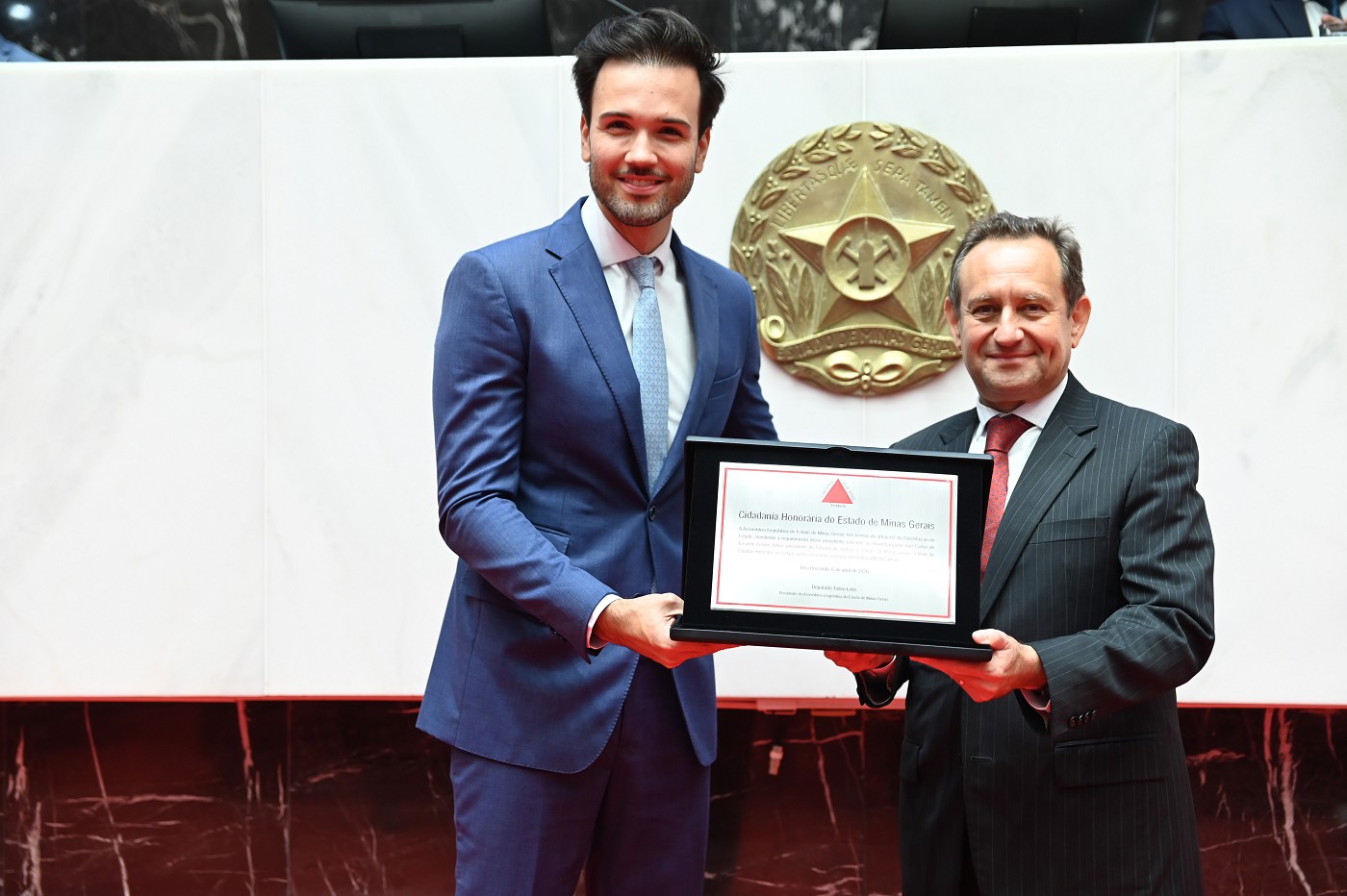 Reunião Especial - entrega do título de Cidadão Honorário a Luiz Carlos de Azevedo Corrêa Junior