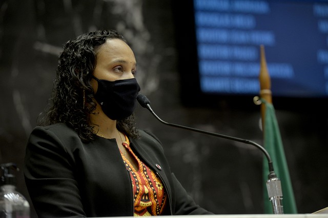 Ana Paula Siqueira, que presidiu a reunião, também fez discurso sobre as negligências sofridas pela população negra no passado e no presente