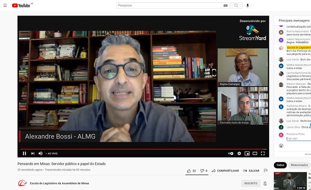 Bate-papo será mediado pelo consultor e professor da Escola Alexandre Bossi - Arquivo ALMG