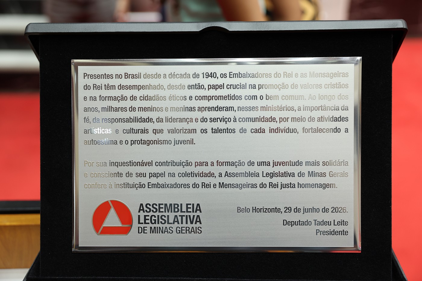 Reunião Especial - homenagens a Embaixadores do Rei e Mensageiras do Rei