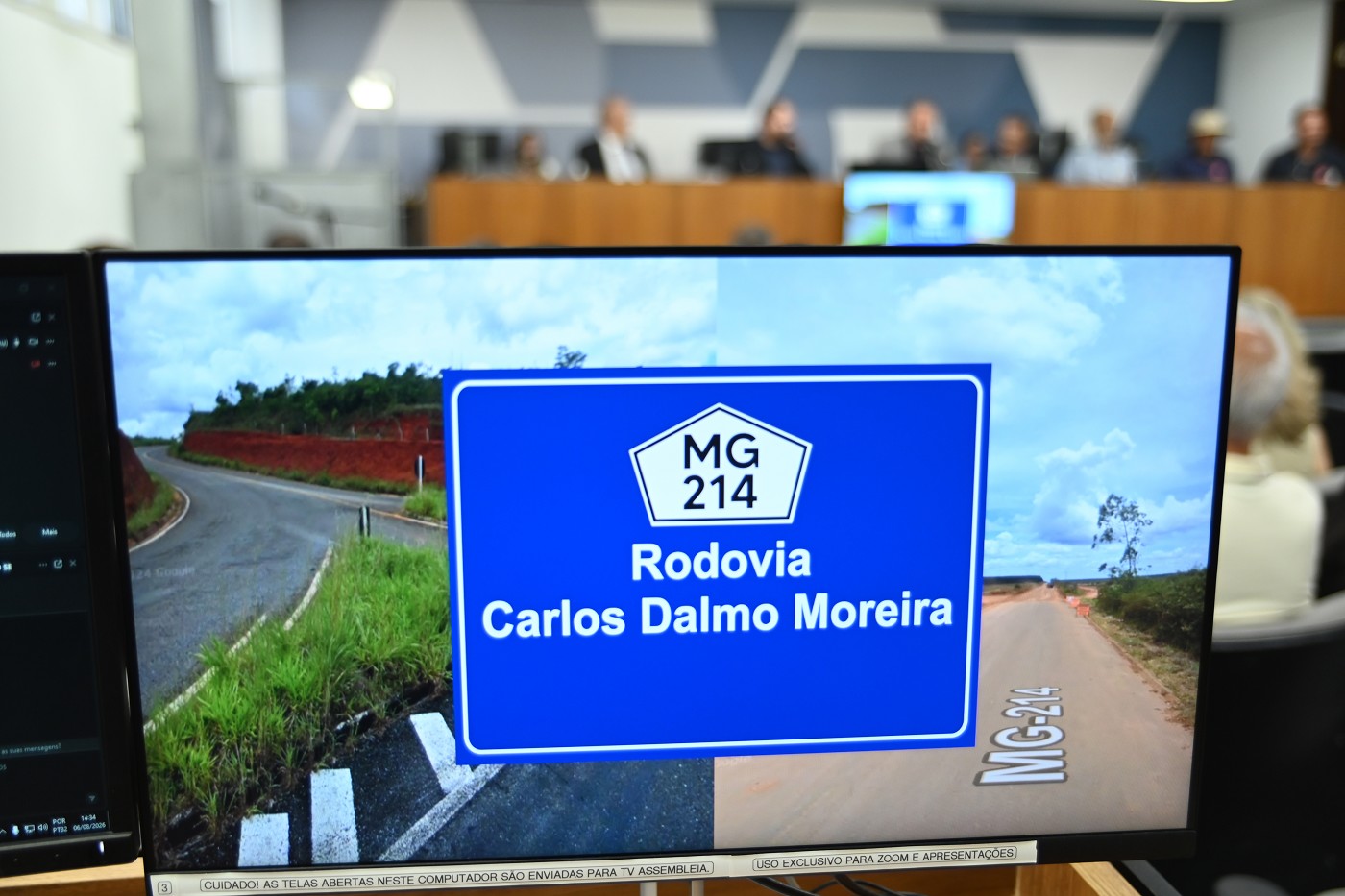 Comissão de Participação Popular - debate sobre o leagado Carlos Dalmo Moreira e Luiz Alcântara, que tiveram seus nomes atribuídos, ao trecho da Rodovia MG-214 e ao trecho da Rodovia MG-451