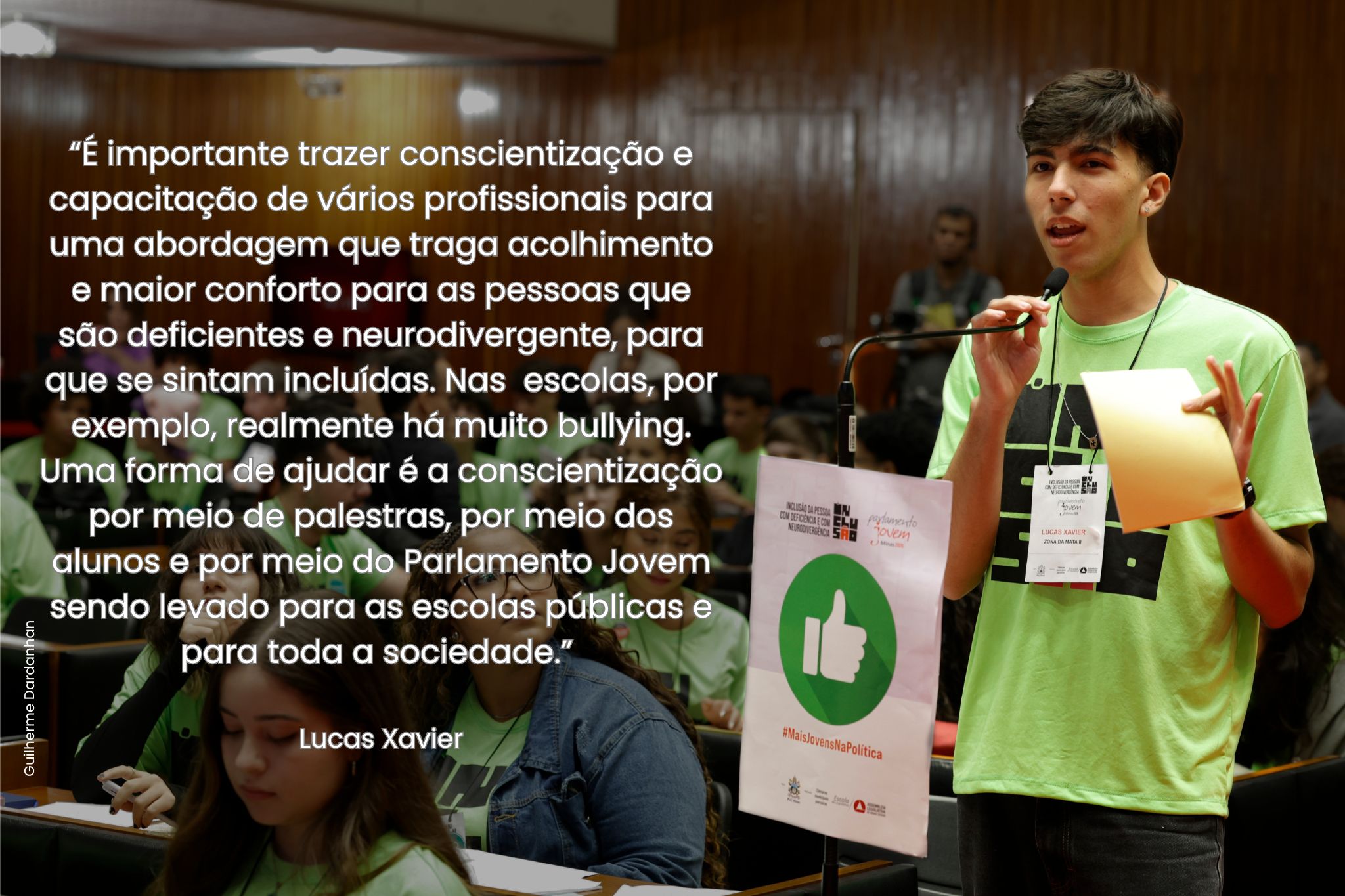 Parlamento Jovem de Minas 2026 - propostas escolhidas
