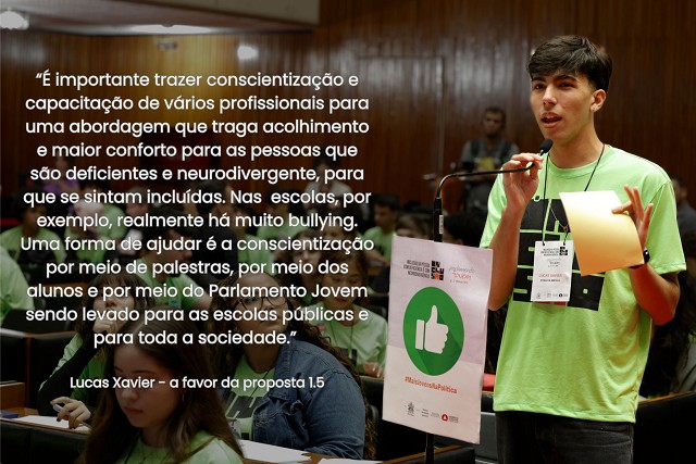 Parlamento Jovem de Minas 2026 - propostas escolhidas