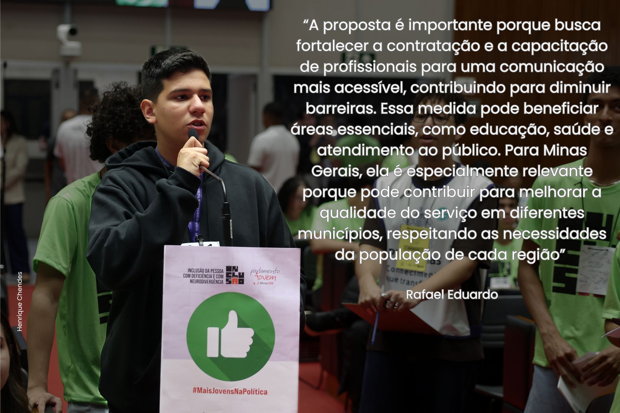 Parlamento Jovem de Minas 2026 - propostas escolhidas