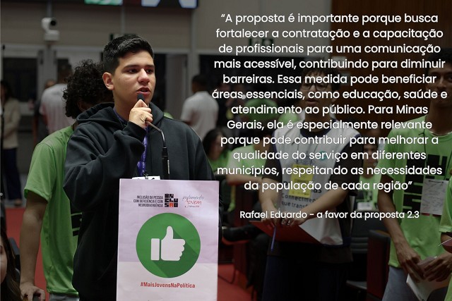 Parlamento Jovem de Minas 2026 - propostas escolhidas