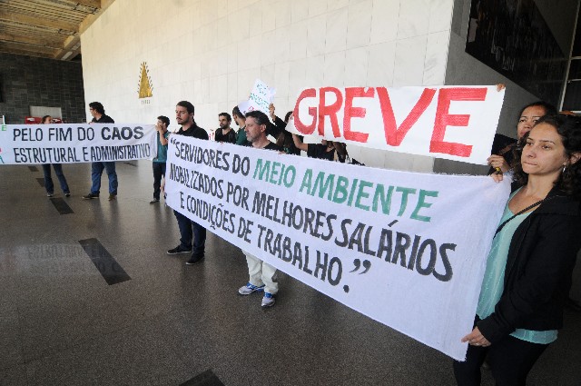 Manifestação na ALMG dos servidores do Sisema, em julho deste ano - Arquivo/ALMG