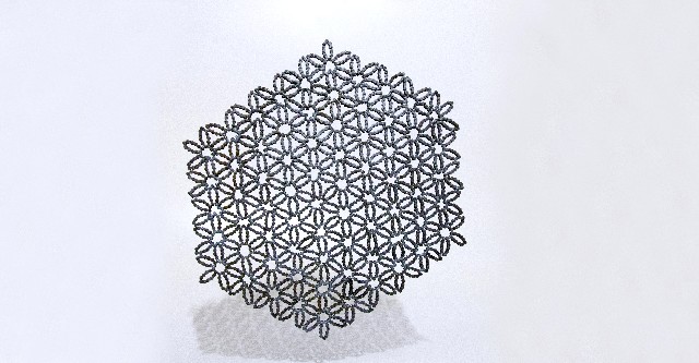 Em Origem, o artista reutiliza correntes de transmissão de bicicletas, empilhadeiras, tratores e motos, entre outros - Arquivo/ALMG