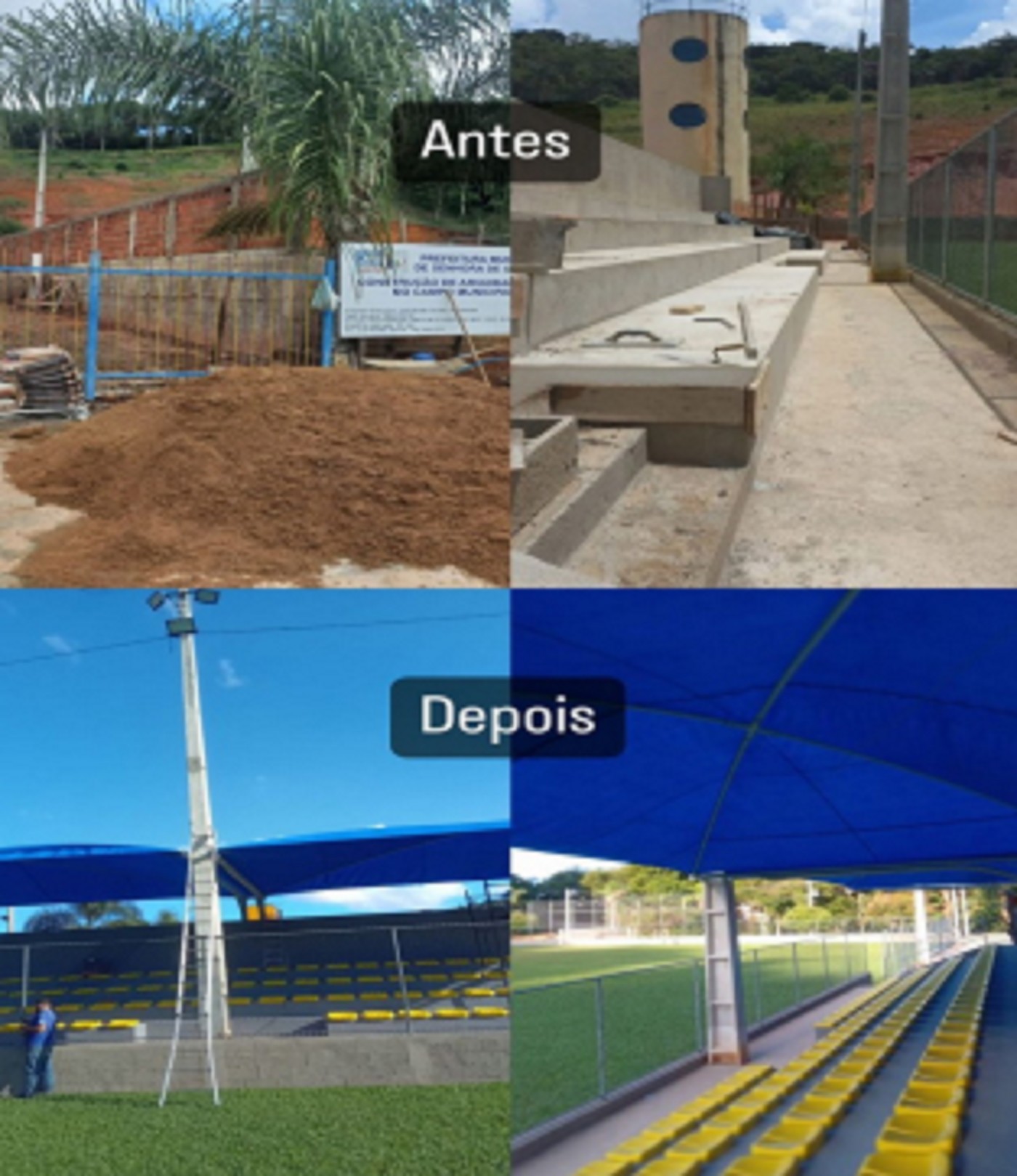 Obras de reforma e construção de estádio - Beneficiário: Estádio Municipal Sebastião Catita - Senhora de Oliveira (MG)