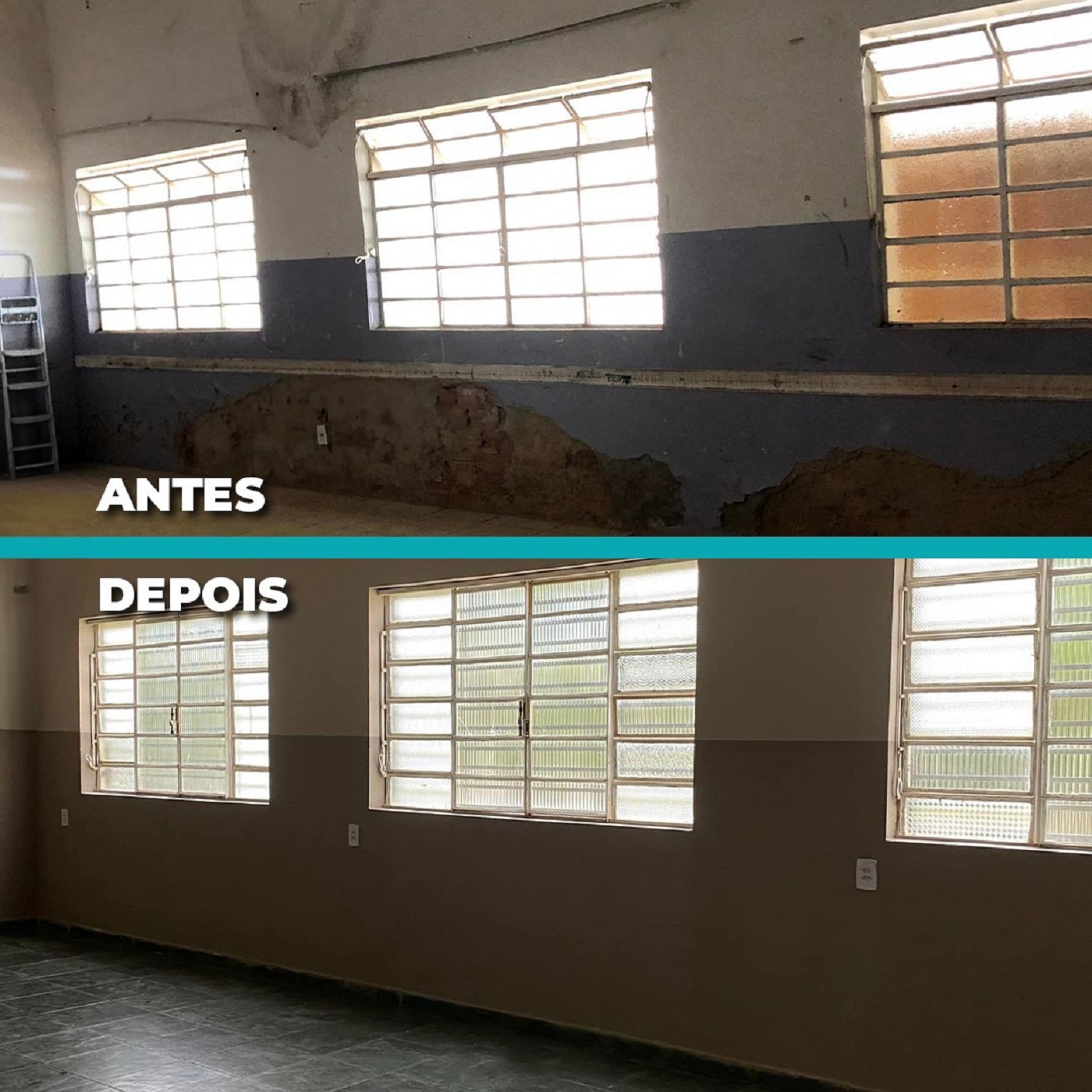 Obras de reforma - Parte 1 - Beneficiária: Escola Estadual Coronel Francisco Homem - Aracitaba (MG)