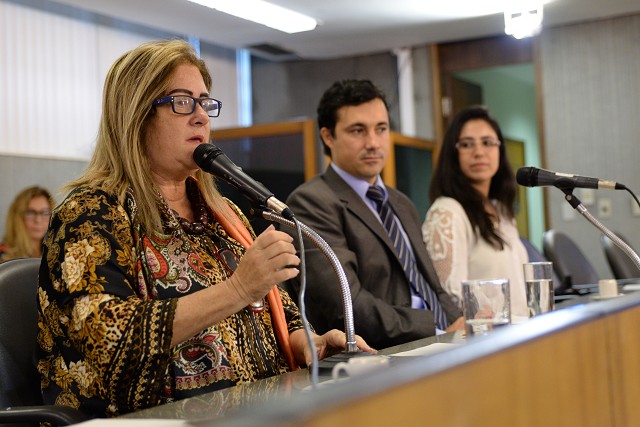 Isabel Lisboa (à esquerda) explicou que a Secretaria de Direitos Humanos atua em cinco eixos de ação