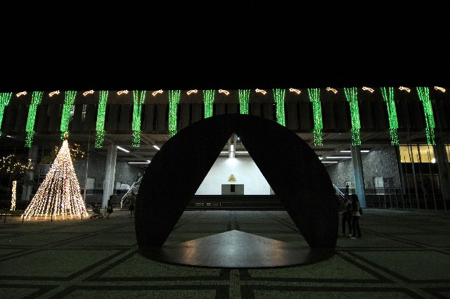 Em 2012, foram iluminados a entrada principal do Palácio da Inconfidência e o Hall das Bandeiras - Arquivo/ALMG
